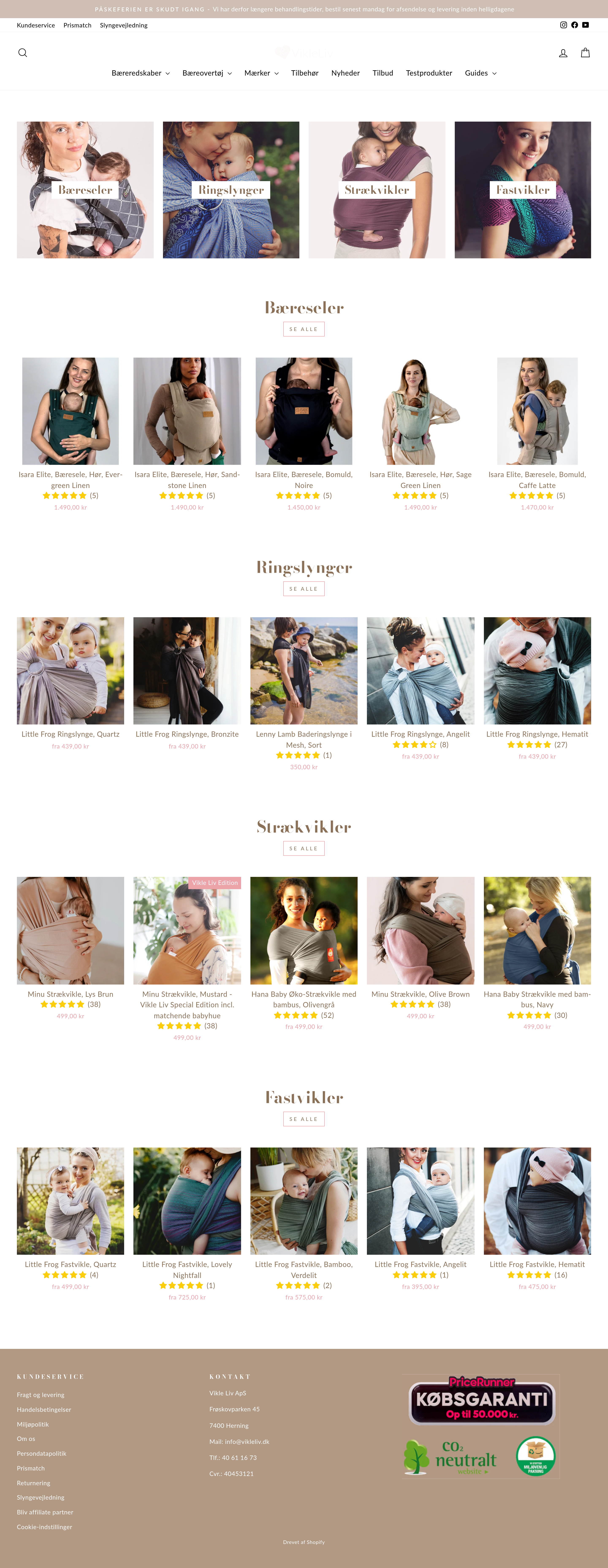 Screenshot of vikleliv.dk