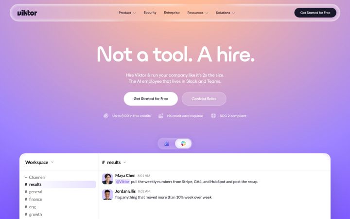 Screenshot of viktor.com