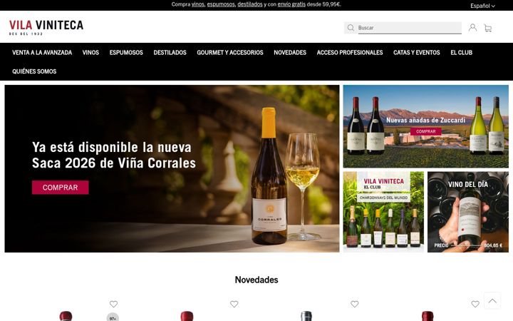Screenshot of vilaviniteca.es