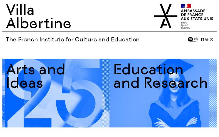 Screenshot of villa-albertine.org