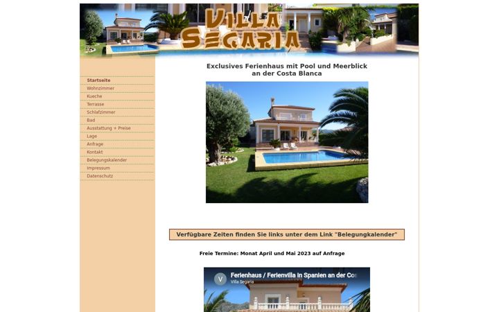Képernyőkép: villa-segaria.de