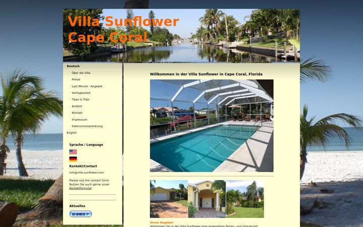 Screenshot of villa-sunflower.com