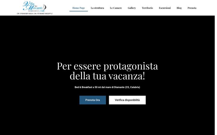 Screenshot di villadeimercanti.it