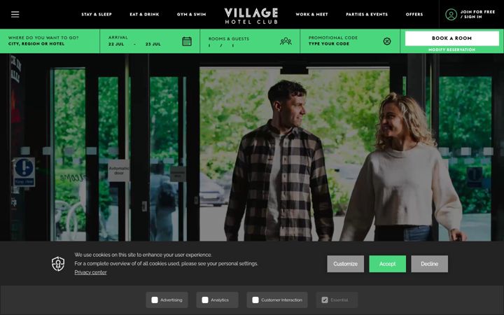 Screenshot von village-hotels.co.uk