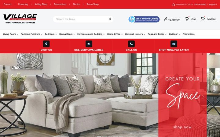 Screenshot of villagefurnitureny.com