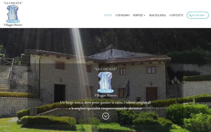 Posnetek zaslona villaggiolacascata.com