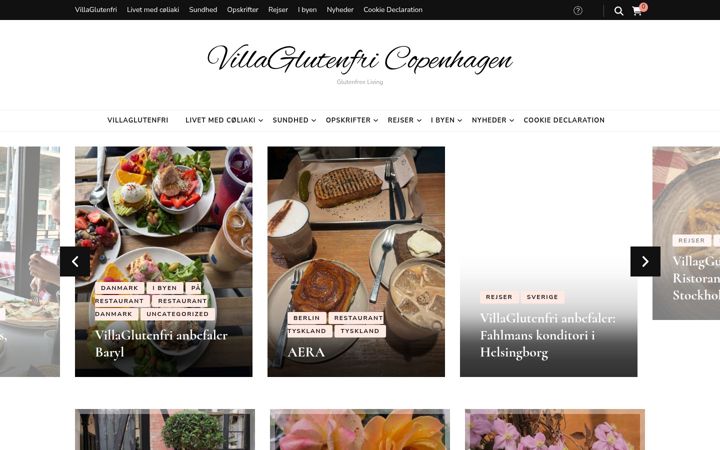 Posnetek zaslona villaglutenfri.dk