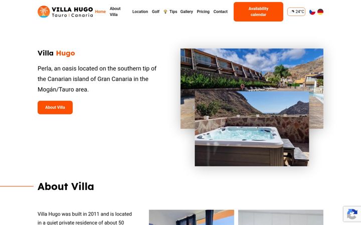 Skjámynd af villahugo-canaria.com