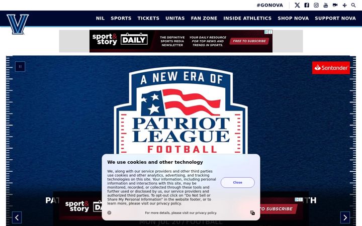 Screenshot of villanova.com