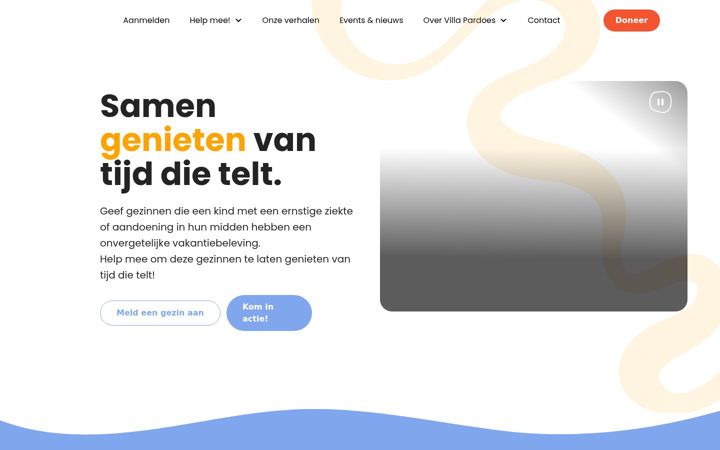 Screenshot of villapardoes.nl
