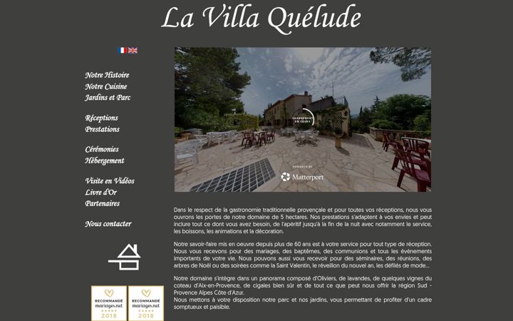 Screenshot of villaquelude.fr