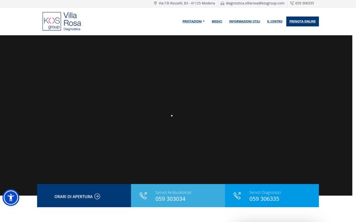 Screenshot of villarosadiagnostica.it