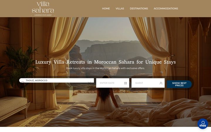 Screenshot of villasahara.com