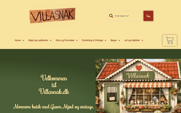 Snímek obrazovky villasnak.dk
