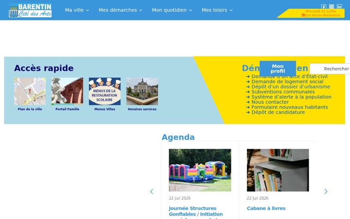 Screenshot of ville-barentin.fr