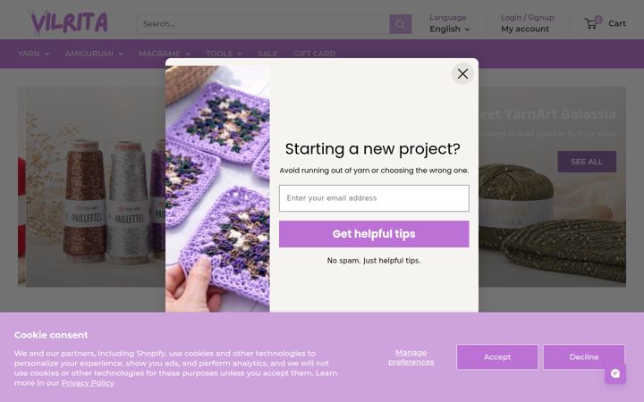 Screenshot of vilrita.com