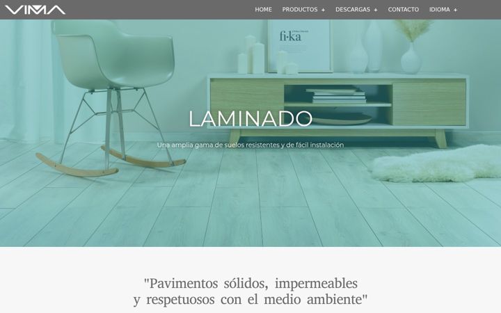 Captură de ecran a vimafloors.com
