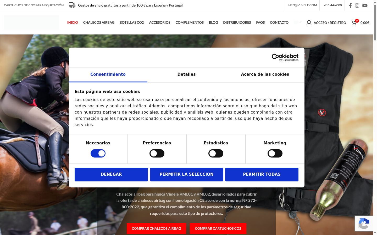 Screenshot tal-banner tal-kunsens muri qabel kwalunkwe interazzjoni