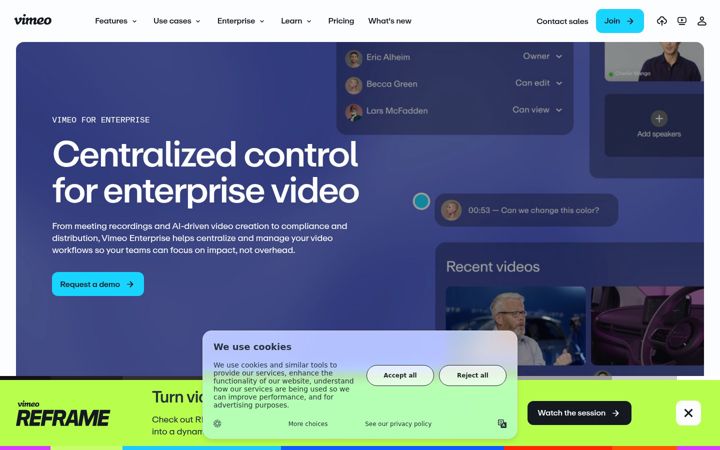 Screenshot of vimeo.work