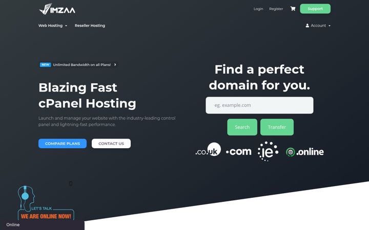 Screenshot von vimzaa.com
