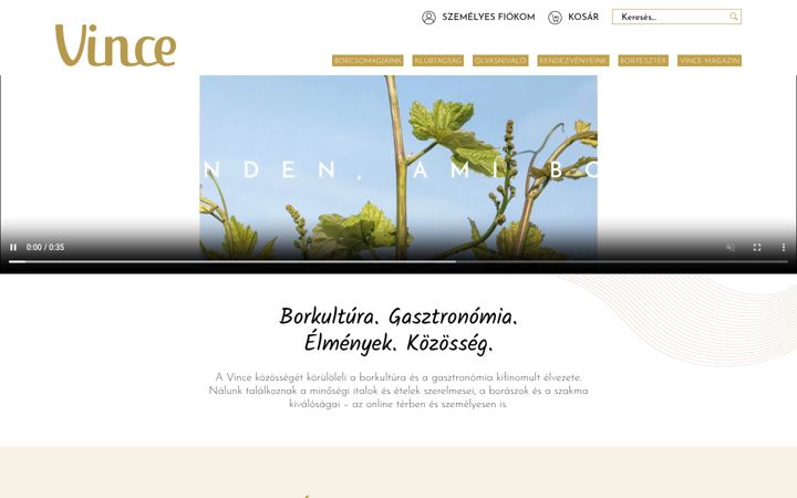 Screenshot of vince.hu
