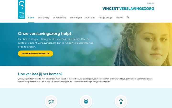 Capture d'écran de vincentverslavingszorg.nl
