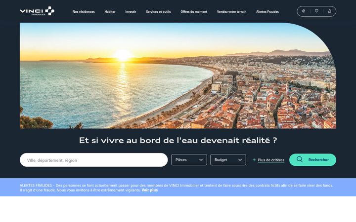 Snímek obrazovky vinci-immobilier.com