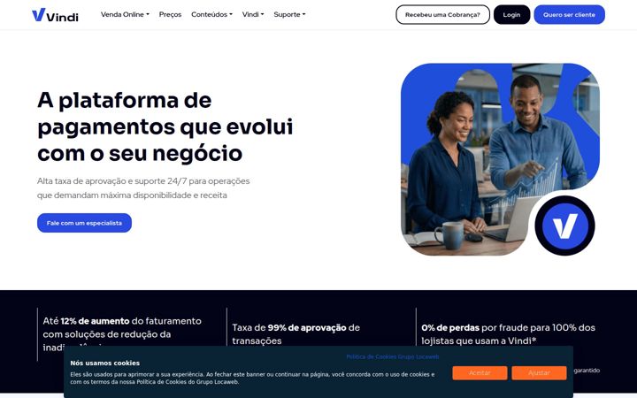 Screenshot of vindi.com.br