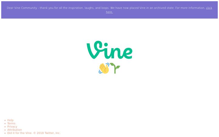 Screenshot von vine.co