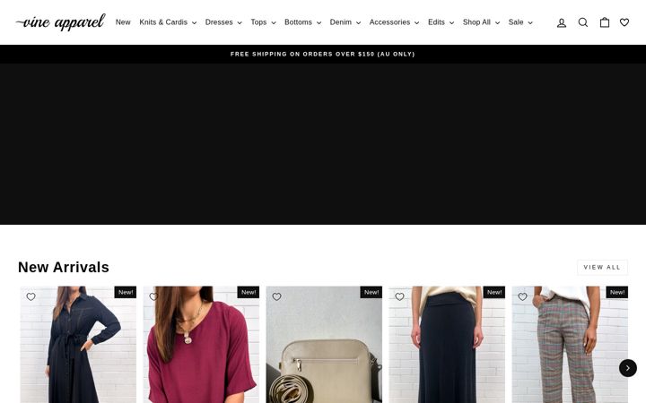 Screenshot of vineapparel.com