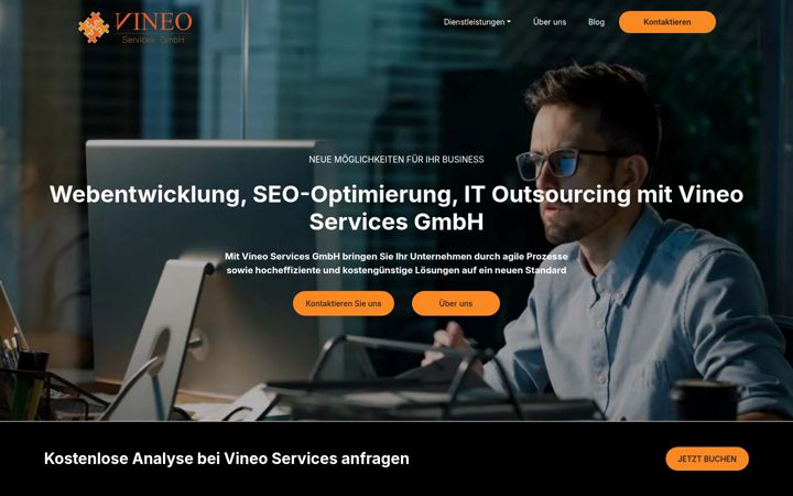 Screenshot of vineo-services.de