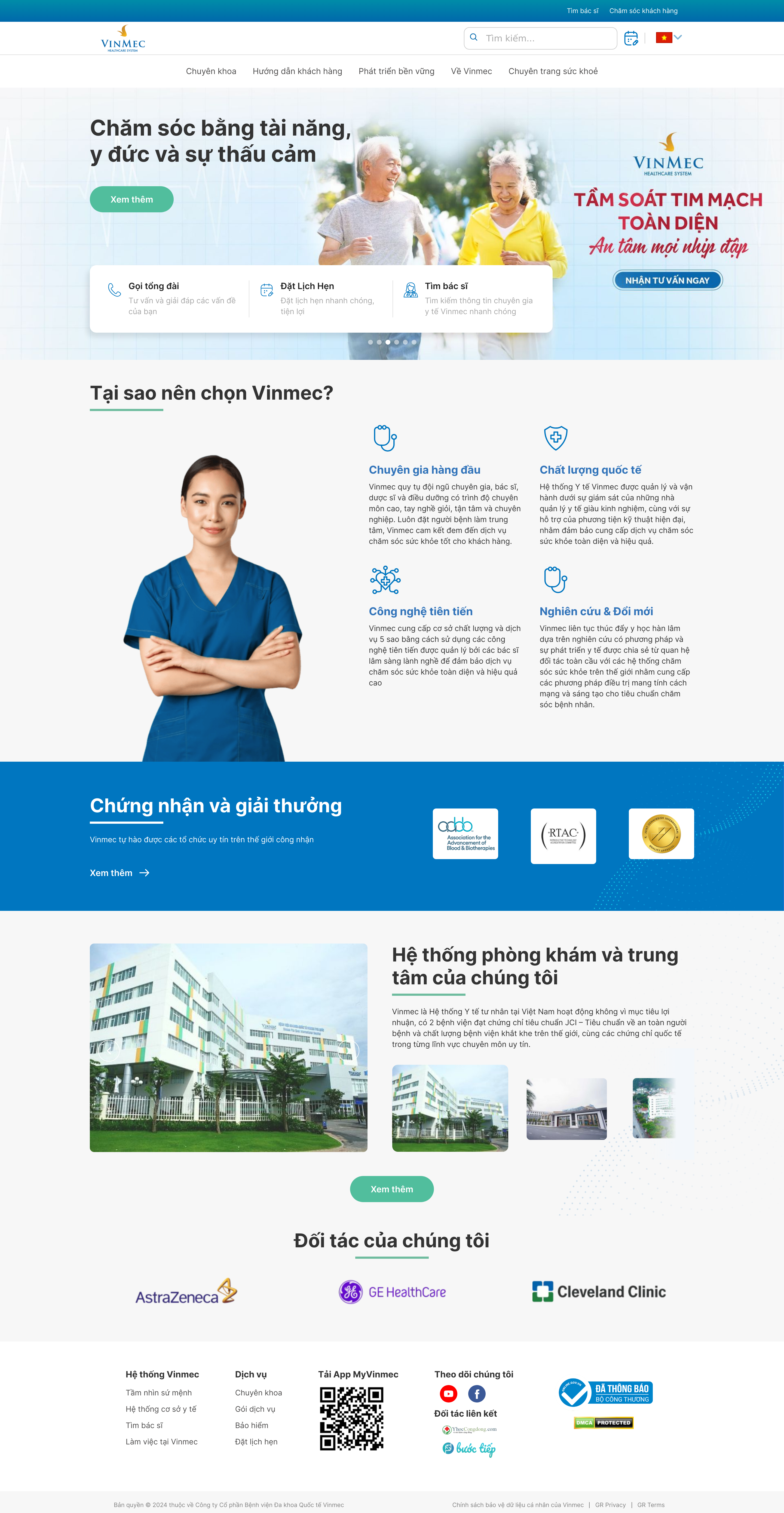 Screenshot of vinmec.com