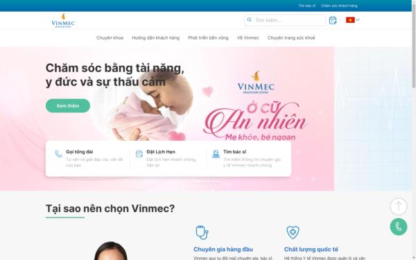 Screenshot of vinmec.com