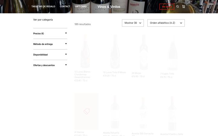 Екранна снимка на vinosyvinilos.square.site