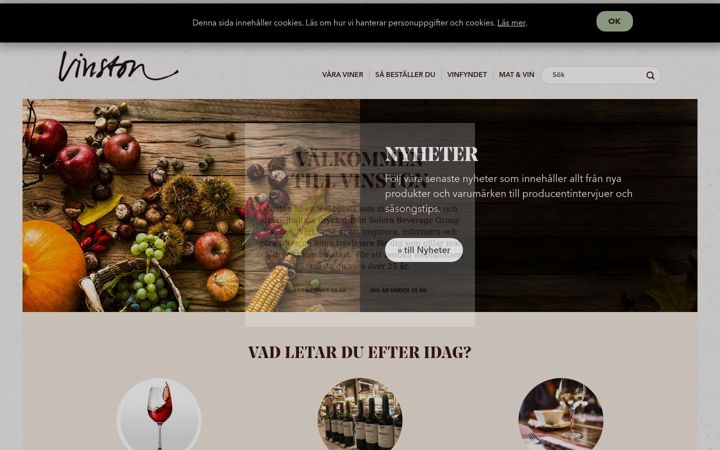 Screenshot of vinston.se