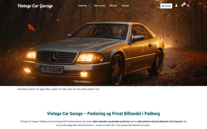 Screenshot von vintagecargarage.dk