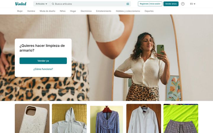 Posnetek zaslona vinted.es
