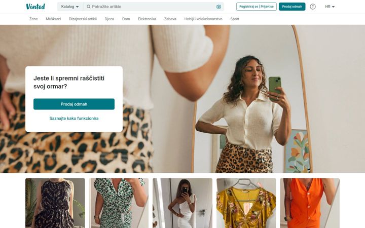 Posnetek zaslona vinted.hr