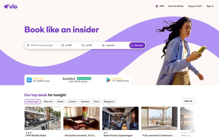 Screenshot ta' vio.com