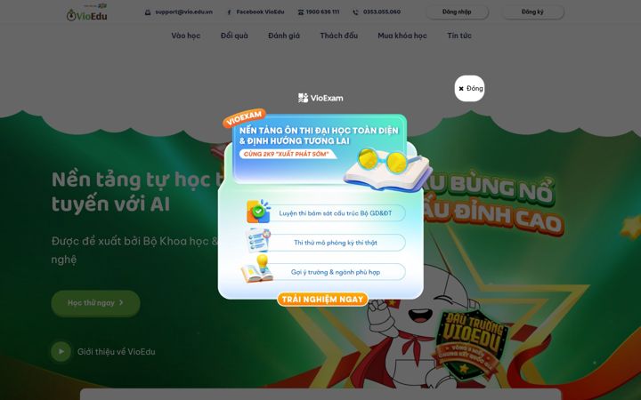 Screenshot of vio.edu.vn