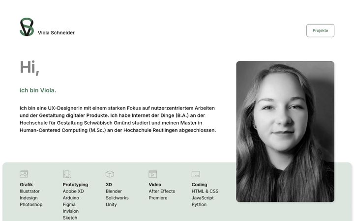 Screenshot of violamarie.de