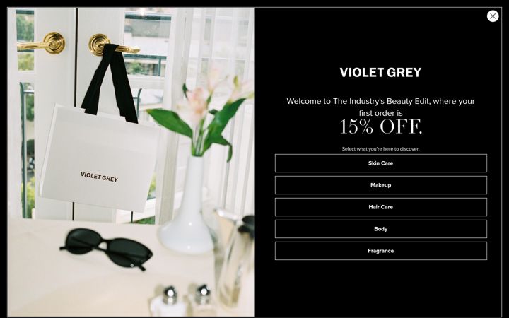 Screenshot of violetgrey.com