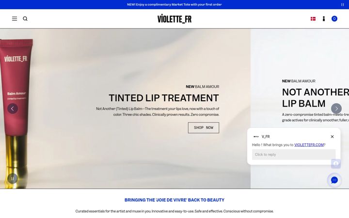 Screenshot of violettefr.com