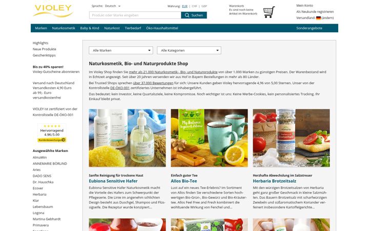 Screenshot of violey.com