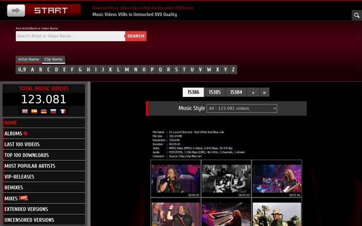 Screenshot of vip-files.net