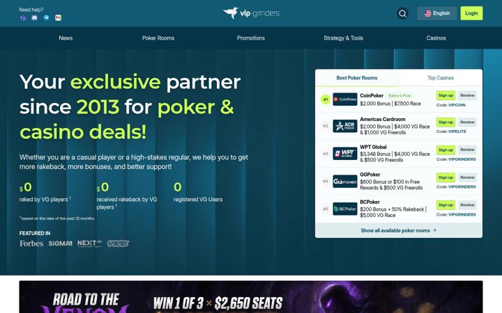 Captura de ecrã de vip-grinders.com