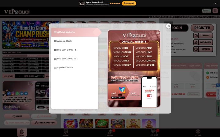 Screenshot of vip2cuci.live