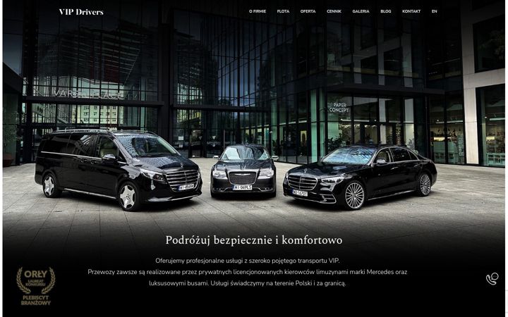 Screenshot of vipdrivers.pl