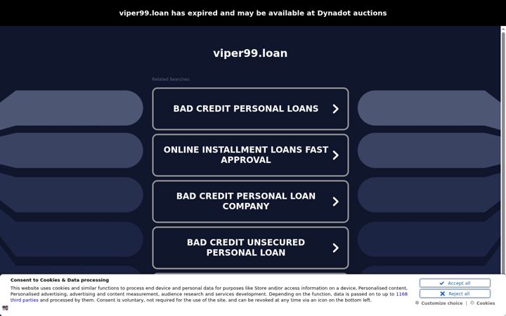 Screenshot of viper99.loan