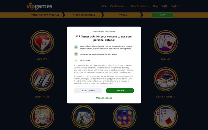 Screenshot of vipgames.com